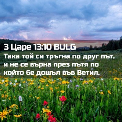 Picture 02 - 3 Царе 13:10 BULG - Така той си тръгна по друг - Bible Verse Picture