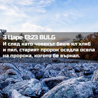 Picture 02 - 3 Царе 13:23 BULG - И след като човекът беше ял - Bible Verse Picture