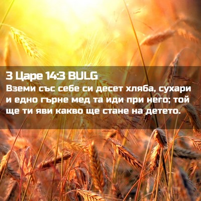 Picture 02 - 3 Царе 14:3 BULG - Вземи със себе си десет - Bible Verse Picture