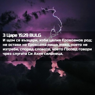 Picture 02 - 3 Царе 15:29 BULG - И щом се възцари, изби - Bible Verse Picture