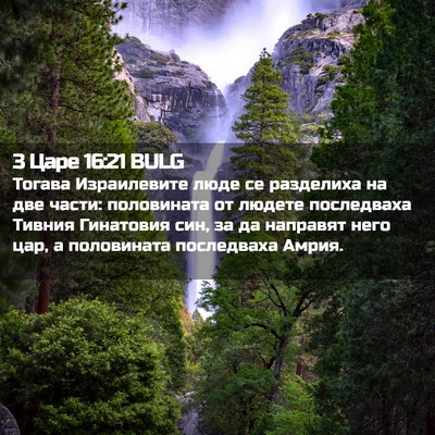 Picture 02 - 3 Царе 16:21 BULG - Тогава Израилевите люде се - Bible Verse Picture