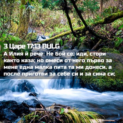 Picture 02 - 3 Царе 17:13 BULG - А Илия й рече: Не бой се; - Bible Verse Picture