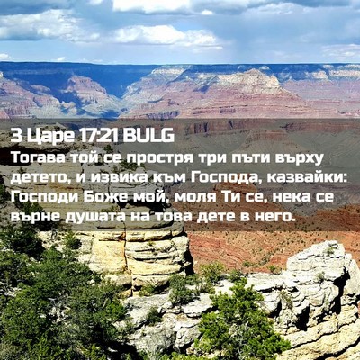 Picture 02 - 3 Царе 17:21 BULG - Тогава той се простря три - Bible Verse Picture