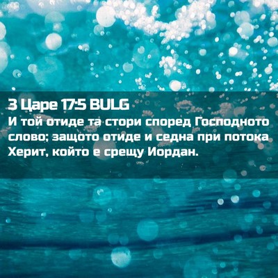 Picture 02 - 3 Царе 17:5 BULG - И той отиде та стори според - Bible Verse Picture