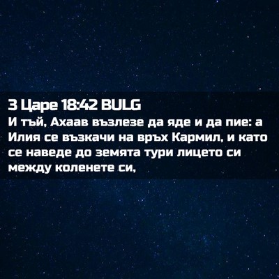 Picture 02 - 3 Царе 18:42 BULG - И тъй, Ахаав възлезе да яде - Bible Verse Picture