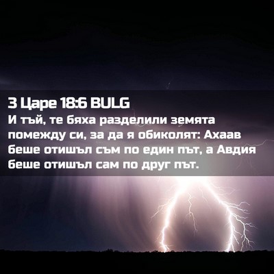 Picture 02 - 3 Царе 18:6 BULG - И тъй, те бяха разделили - Bible Verse Picture