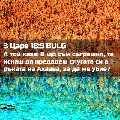 Picture 02 - 3 Царе 18:9 BULG - А той каза: В що съм - Bible Verse Picture
