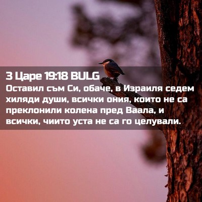Picture 02 - 3 Царе 19:18 BULG - Оставил съм Си, обаче, в - Bible Verse Picture