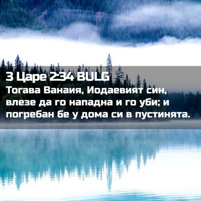 Picture 02 - 3 Царе 2:34 BULG - Тогава Ванаия, Иодаевият - Bible Verse Picture