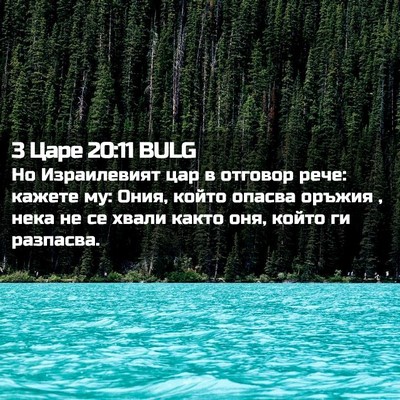 Picture 02 - 3 Царе 20:11 BULG - Но Израилевият цар в - Bible Verse Picture