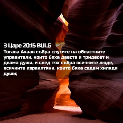 Picture 02 - 3 Царе 20:15 BULG - Тогава Ахаав събра слугите - Bible Verse Picture