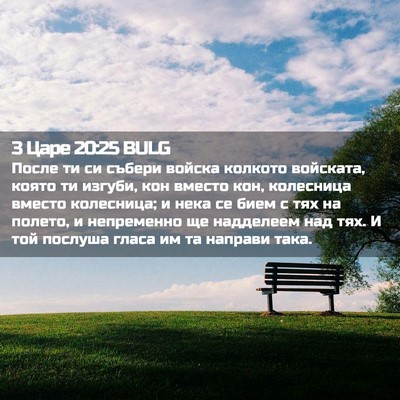 Picture 02 - 3 Царе 20:25 BULG - После ти си събери войска - Bible Verse Picture