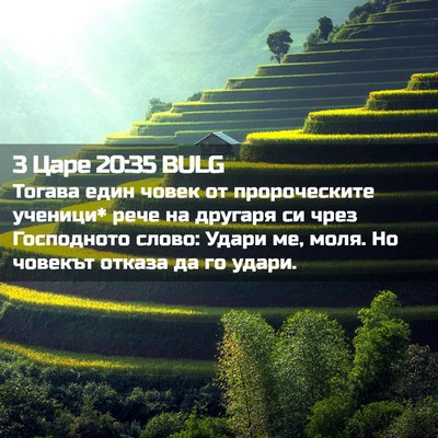 Picture 02 - 3 Царе 20:35 BULG - Тогава един човек от - Bible Verse Picture