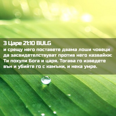 Picture 02 - 3 Царе 21:10 BULG - и срещу него поставете - Bible Verse Picture