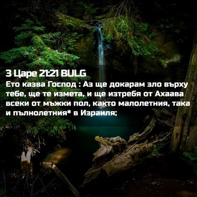Picture 02 - 3 Царе 21:21 BULG - Ето казва Господ : Аз ще - Bible Verse Picture