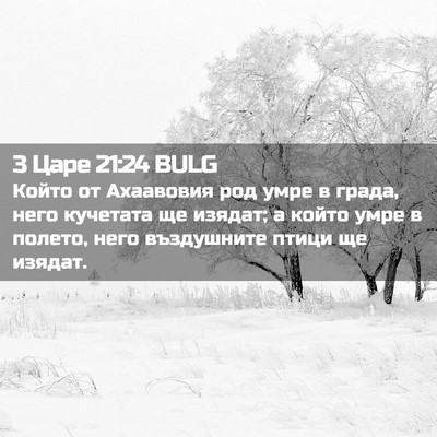 Picture 02 - 3 Царе 21:24 BULG - Който от Ахаавовия род - Bible Verse Picture