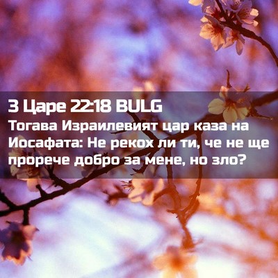 Picture 02 - 3 Царе 22:18 BULG - Тогава Израилевият цар - Bible Verse Picture