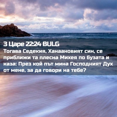 Picture 02 - 3 Царе 22:24 BULG - Тогава Седекия, - Bible Verse Picture