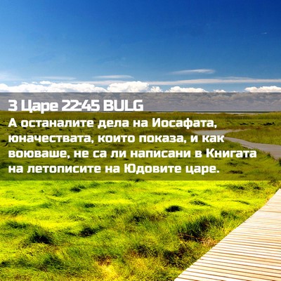 Picture 02 - 3 Царе 22:45 BULG - А останалите дела на - Bible Verse Picture
