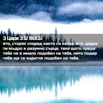 Picture 02 - 3 Царе 3:12 BULG - ето, сторих според както си - Bible Verse Picture