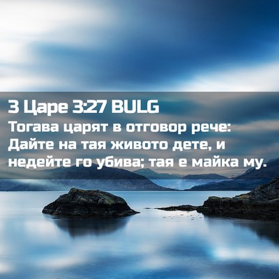 Picture 02 - 3 Царе 3:27 BULG - Тогава царят в отговор - Bible Verse Picture