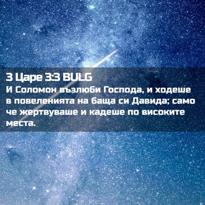 Picture 02 - 3 Царе 3:3 BULG - И Соломон възлюби Господа, - Bible Verse Picture