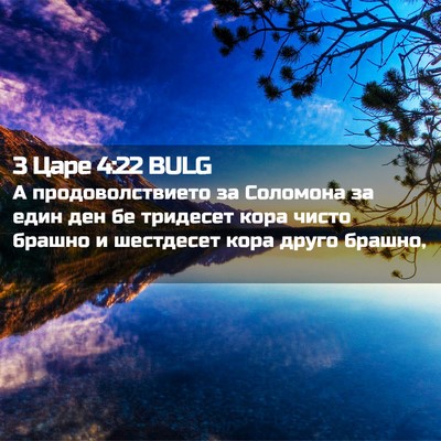 Picture 02 - 3 Царе 4:22 BULG - А продоволствието за - Bible Verse Picture