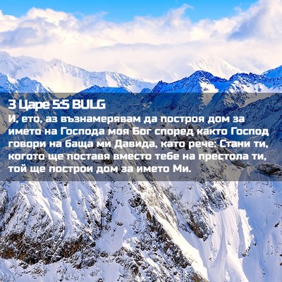 Picture 02 - 3 Царе 5:5 BULG - И, ето, аз възнамерявам да - Bible Verse Picture