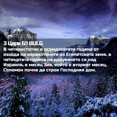 Picture 02 - 3 Царе 6:1 BULG - В четиристотин и - Bible Verse Picture