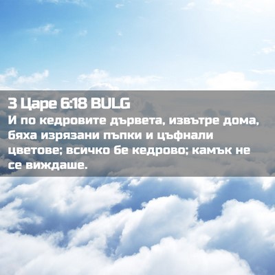 Picture 02 - 3 Царе 6:18 BULG - И по кедровите дървета, - Bible Verse Picture