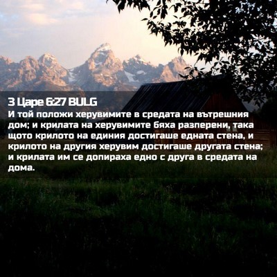 Picture 02 - 3 Царе 6:27 BULG - И той положи херувимите в - Bible Verse Picture