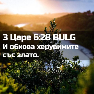 Picture 02 - 3 Царе 6:28 BULG - И обкова херувимите със - Bible Verse Picture