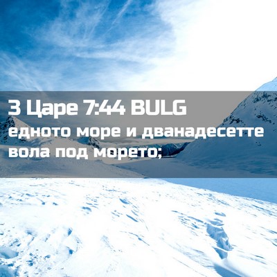 Picture 02 - 3 Царе 7:44 BULG - едното море и дванадесетте - Bible Verse Picture