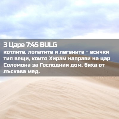 Picture 02 - 3 Царе 7:45 BULG - котлите, лопатите и - Bible Verse Picture