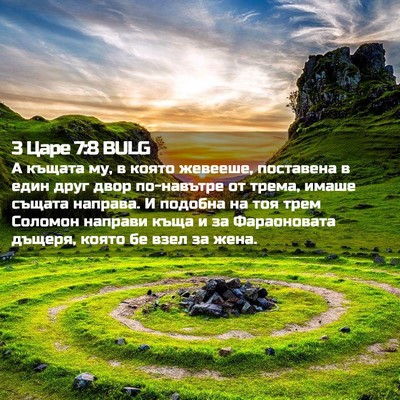 Picture 02 - 3 Царе 7:8 BULG - А къщата му, в която - Bible Verse Picture