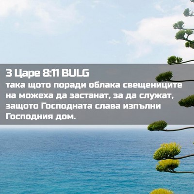 Picture 02 - 3 Царе 8:11 BULG - така щото поради облака - Bible Verse Picture