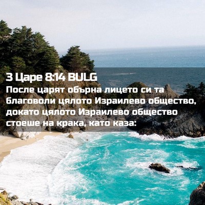 Picture 02 - 3 Царе 8:14 BULG - После царят обърна лицето - Bible Verse Picture
