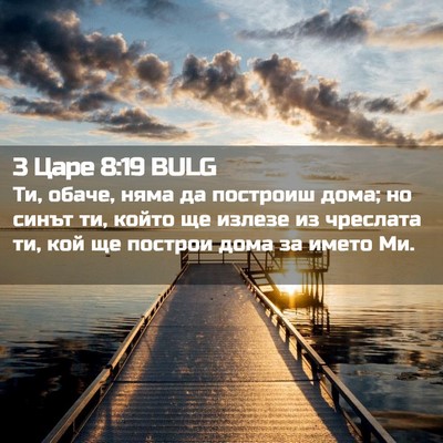Picture 02 - 3 Царе 8:19 BULG - Ти, обаче, няма да построиш - Bible Verse Picture