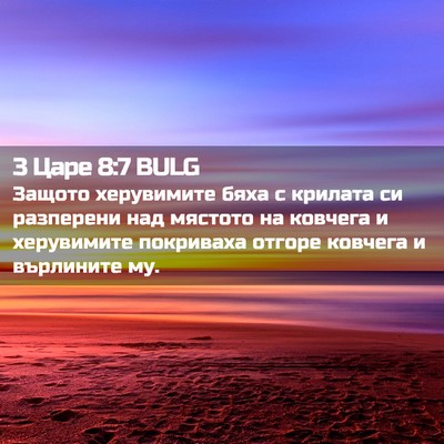 Picture 02 - 3 Царе 8:7 BULG - Защото херувимите бяха с - Bible Verse Picture