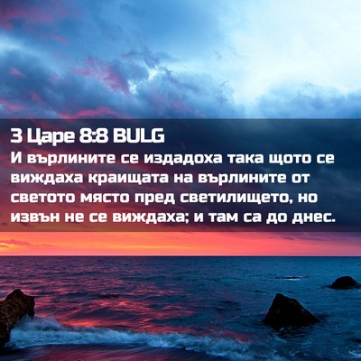 Picture 02 - 3 Царе 8:8 BULG - И върлините се издадоха - Bible Verse Picture