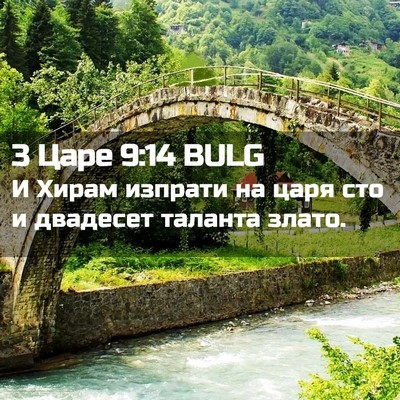 Picture 02 - 3 Царе 9:14 BULG - И Хирам изпрати на царя сто - Bible Verse Picture