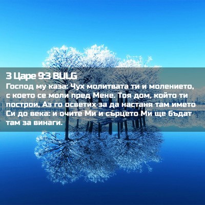 Picture 02 - 3 Царе 9:3 BULG - Господ му каза: Чух - Bible Verse Picture