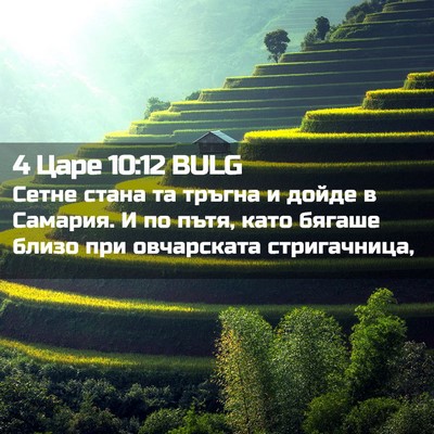 Picture 02 - 4 Царе 10:12 BULG - Сетне стана та тръгна и - Bible Verse Picture
