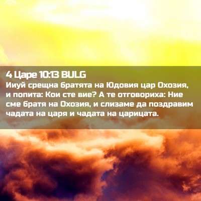Picture 02 - 4 Царе 10:13 BULG - Ииуй срещна братята на - Bible Verse Picture
