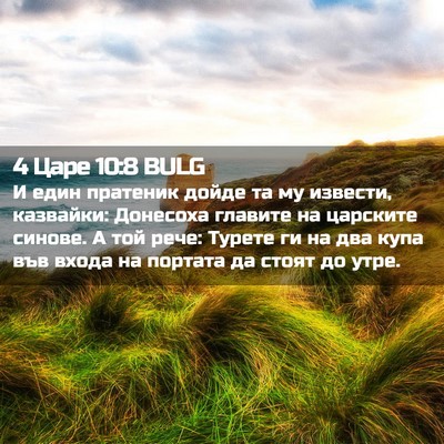Picture 02 - 4 Царе 10:8 BULG - И един пратеник дойде та му - Bible Verse Picture