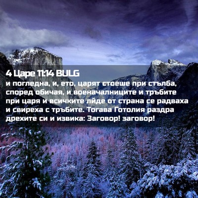 Picture 02 - 4 Царе 11:14 BULG - и погледна, и, ето, царят - Bible Verse Picture