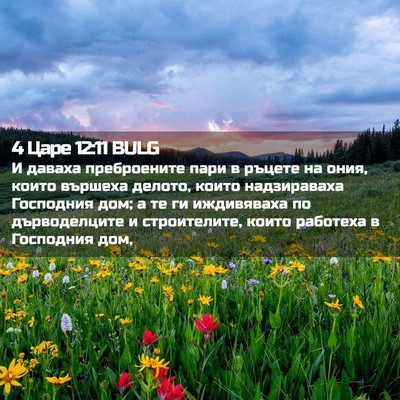 Picture 02 - 4 Царе 12:11 BULG - И даваха преброените пари - Bible Verse Picture