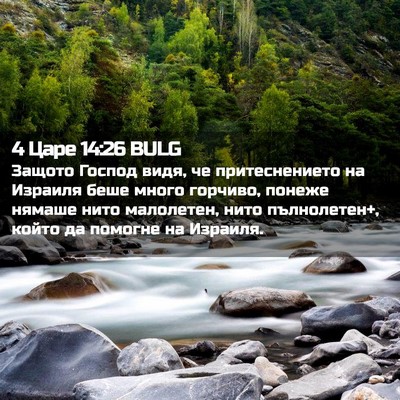 Picture 02 - 4 Царе 14:26 BULG - Защото Господ видя, че - Bible Verse Picture