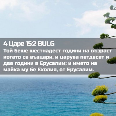Picture 02 - 4 Царе 15:2 BULG - Той беше шестнадест години - Bible Verse Picture