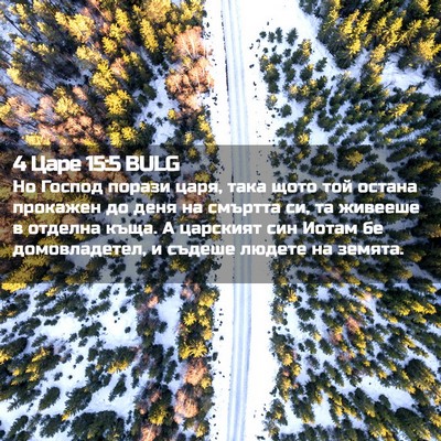 Picture 02 - 4 Царе 15:5 BULG - Но Господ порази царя, така - Bible Verse Picture